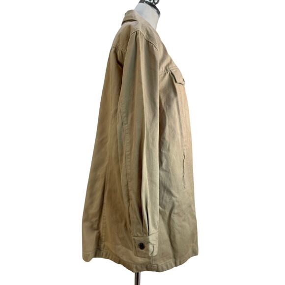 Jessica London Khaki Denim Trucker Jacket Cotton - Picture 7 of 9